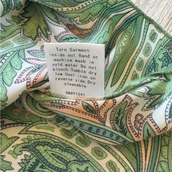 A.Z.I. New York Paisley Denim Chiffon Lattice Open Long Sleeve button Down Top S - Picture 14 of 15